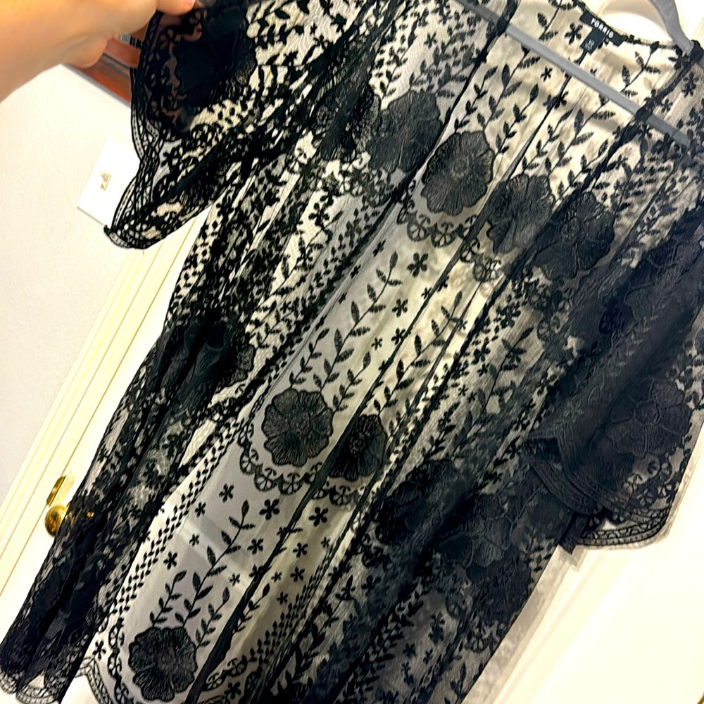 Beautiful sheer black lace cardigan